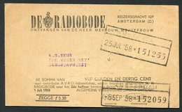 De Radiobode Avro - Contributie Cheque F 5.30 - 25-7-1958. -  Used  - See The 2 Scans For Condition( Originaal) - Paesi Bassi