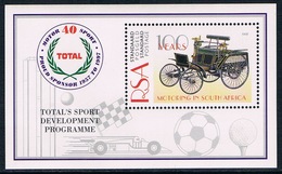Afrique Du Sud - 40 Ans De Sponsoring Par Le Groupe Total Dans Le Sport Automobile BF 50A (année 1997) ** - Hojas Bloque