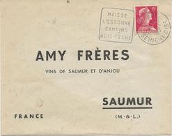 OBLITERATION DAGUIN "  MAISSE L'ESSONNE CAMPING -BOIS -PECHE -1957 - Mechanical Postmarks (Other)