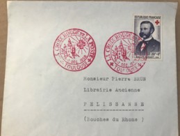 N°1188 Croix Rouge (red Cross) Dunant 1958 PELISSANNE France Lettre Cover - Cruz Roja