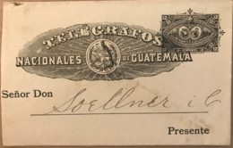GUATEMALA 1897 - Telegrafos Local Stat Env Usage LSC - Guatemala