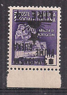 REGNO D'ITALIA 1945 OCCUPAZIONE JUGOSLAVA DI FIUME FRANCOBOLLO D'ITALIA SOPRASTAMPA CAPOVOLTA SASS. 15a MNH XF++++++++++ - Otros & Sin Clasificación