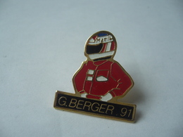 PIN'S PINS G.BERGER 91  MALBORO THÈME PILOTE FORMULE 1 - Car Racing - F1