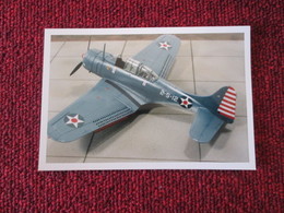 CAGI3 Format Carte Postale Env 15x10cm : SUPERBE (TIRAGE UNIQUE) PHOTO MAQUETTE PLASTIQUE 1/48e SBD DAUNTLESS US NAVY - Avions