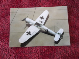 CAGI3 Format Carte Postale Env 15x10cm : SUPERBE (TIRAGE UNIQUE) PHOTO MAQUETTE PLASTIQUE 1/48e ME-109G CAMO HIVERNAL - Avions