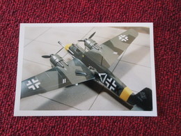CAGI3 Format Carte Postale Env 15x10cm : SUPERBE (TIRAGE UNIQUE) PHOTO MAQUETTE PLASTIQUE 1/48e HS-129 TANK KILLER LUFTW - Avions