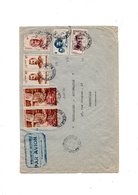 Tananarive Madagascar Lettre Pour Marseille Timbre 100 Fr Et Autre PA Taaf  Surcharge Terre Adélie  Lettre 10/3/1951 - ...-1955 Prephilately