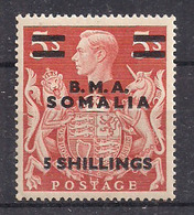 REGNO D'ITALIA 1948 OCCUPAZIONE BRITANNICA DELLA SOMALIA E.A.F..FRANC.INGLESI SOPRASTAMPATI SASS. 20 MNH - Occ. Britanique MEF