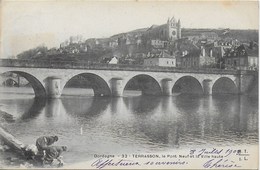 Terrasson - Le Pont Neuf Et La Ville Haute - CPA Datée 3 Juillet 1903 -  Voir Verso - Autres Communes
