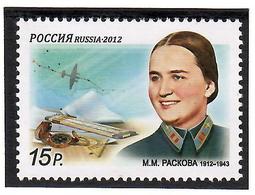 Russia 2012 . Pilot M.M.Raskova. 1v: 15 R.  Michel # 1799 - Nuovi