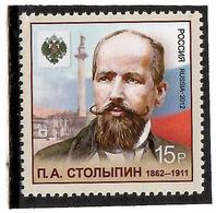 Russia 2012 . P.A.Stolypin 1862-1911. 1v: 15 R.    Michel # 1800 - Ongebruikt