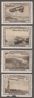 4 Reklamemarken Reklamemarke Cinderellas Luftfahrerdank Wohlfahrtsmarke Doppeldecker Albabtros Flugwoche Zeppelin Avio - Erinnophilie