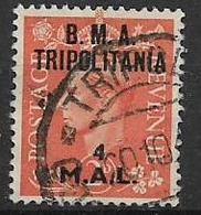 REGNO D'ITALIA 1948  OCCUPAZIONE BRITANNICA DELLA TRIPOLITANIA SASS. 4 USATO VF - Britische Bes. MeF