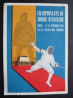 AK Championat Du Monde D'Escrime Roma 1955 Fechten  //  D*44017 - Fencing