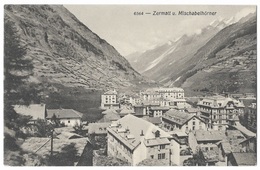 ZERMATT: Blick über Dächer Richtung Täsch ~1910 - Täsch