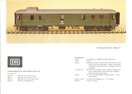 Catalogue J&M MODELS 1990 Informationsblatt 1/32 DB COACHES - Anglais