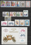 VATICAN - ANNEE 1985 COMPLETE ** MNH - 16 VALEURS + 1 BLOC - COTE = 39.25 EUR. - Années Complètes