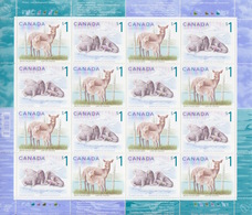 Canada, N° 2810 (Morse) Et 2811 (Cerf De Virginie) En Feuille De 16 X 2, Neuf ** - Arctic Wildlife