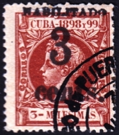 1899-397 CUBA US OCCUPATION PUERTO PRINCIPE 1899 3 S 3ml 1ra TIRADA SMALL NUMBER FORGUERY. - Ohne Zuordnung