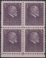 1953-244 CUBA REPUBLICA MNH 1953 Ed.555 RAFAEL MONTORO BLOCK 4. - Unused Stamps