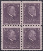 1953-245 CUBA REPUBLICA MNH 1953 Ed.555 RAFAEL MONTORO BLOCK 4. - Nuovi