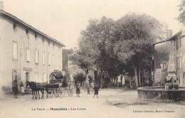 CPA 81 Tarn Monesties Les Lices - Attelage Caleche Diligence De La Poste Chocolat Louit Menier - Monesties