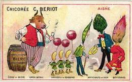 C1880 Anthropomorphic Dressed Food Veggie People 2 Cards :  Onion Paprika Ox Beans Peas Pindas Mushrooms artichokes Beet - Other & Unclassified