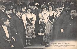 PARIS-75001-MI-CARME- REINE TCHEQUE ET SES DEMOISELLES D'HONNEUR DEVANT L'HÔTEL DE VILLE - Arrondissement: 01