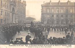 PARIS-75001-CARTE-PHOTO- FUNERAILLES DE S.Em Mgr LE CARDINAL RICHARD ARCHEVEQUE DE PARIS ... - Paris (01)