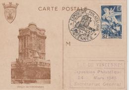 France 1945 Exposition Philatélique Vincennes - Gedenkstempels