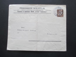 AD Bayern Privatganzsache / Privat Umschlag Friedrich Wilhelm AG Filialdirektion Für Süddeutschland - Entiers Postaux