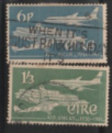 1961 USED SET OF  AIRMAIL STAMPS FROM IRELAND /SILVER JUBILEE OF AER LINGUS AIRLINES - Aéreo