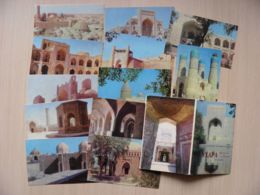 Full Complecte Of 12 Post Cards Cartes In Folder Ussr 1980 Uzbekistan Bukhara - Uzbekistan