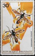 135. RWANDA (30C)  STAMP INSECTS   . MNH - Oblitérés