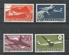 LIECHTENSTEIN   YVERT   AEREO   34/37   MNH  ** - Aéreo