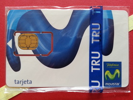 SPAIN SIM GSM Telefonica MoviStar Tarjeta Cut Chip 1 - Numbers Back - Blister TRU USIM RARE MINT (BH1219b - Telefonica