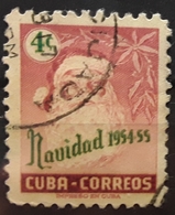 CUBA 1954  Navidad Noel , Yvert No 418, 4 C  , Father Christmas PERE NOEL   Obl , TB - Used Stamps