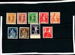 94108) SVIZZERA-1907-17-SOGETTI ALLEGORICI -MNH**-MLH*-SG - Unused Stamps