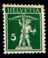 94111) SVIZZERA-1907-17- 3 C.SOGETTI ALLEGORICI MODIFICATO-MNH** - Unused Stamps
