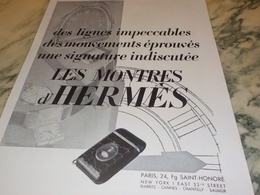 ANCIENNE  PUBLICITE MONTRES  HERMES   1931 - Autres & Non Classés