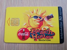 HONGARIA  50EG   CHIP CARD   COCACOLA   BEACH HOUSE     Fine Used    **1822** - Ungarn