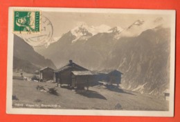 ZAB-40 Vispertal, Vallée De La Viège Brüneckhorn, Chalets D'alpage. Cachet Frontal. Stempel Zermatt 1930 Nach Paris. - Viège