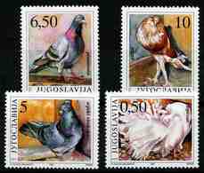 Yugoslavia 1990  MiNr. 2425 - 2428  Jugoslawien  Jugoslawien Birds Pigeons Pets 4v  MNH**   8.00 € - Pigeons & Columbiformes