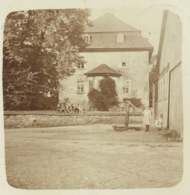 Foto Ansichtskarte Feilitzsch Hof Oberfranken 1910 Hausansicht Mit Personen U. Brunnen - Hof