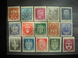 1329 FRANCE  BLASONS Neuf SG 527.528.529.531.532.533.534.535.536.553.554.555.556.557.558.559.560.561.562.563.564 - Altri & Non Classificati