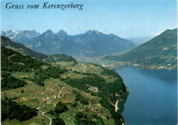 Gruss Vom Kerzenzerberg - Flugaufnahme Obstalden U. Filzbach Mit Walensee (5784) - Filzbach