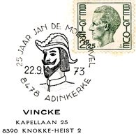 Thema "militaires - Cachet Spécial "Moerduivel" Adinkerke 22-9-1973 - Gedenkdokumente