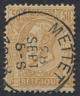 émission 1884 - N°50 Obl Simple Cercle "Mettet". Superbe ! Papier Usé - 1884-1891 Léopold II