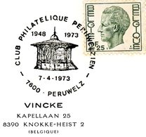 Kiosque Peruwelz - Cachet Spécial Peruwelz 7-4-1973 - Gedenkdokumente