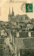 CHARTRES LES FLECHES DE LA CATHEDRALE VUE PRISE DE HAUT DE LA PORTE GUILLAUME - Chartres